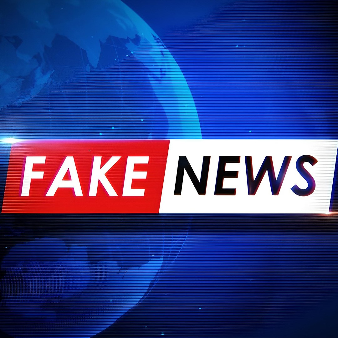 Decoratief: banner met 'fake news' als tekst